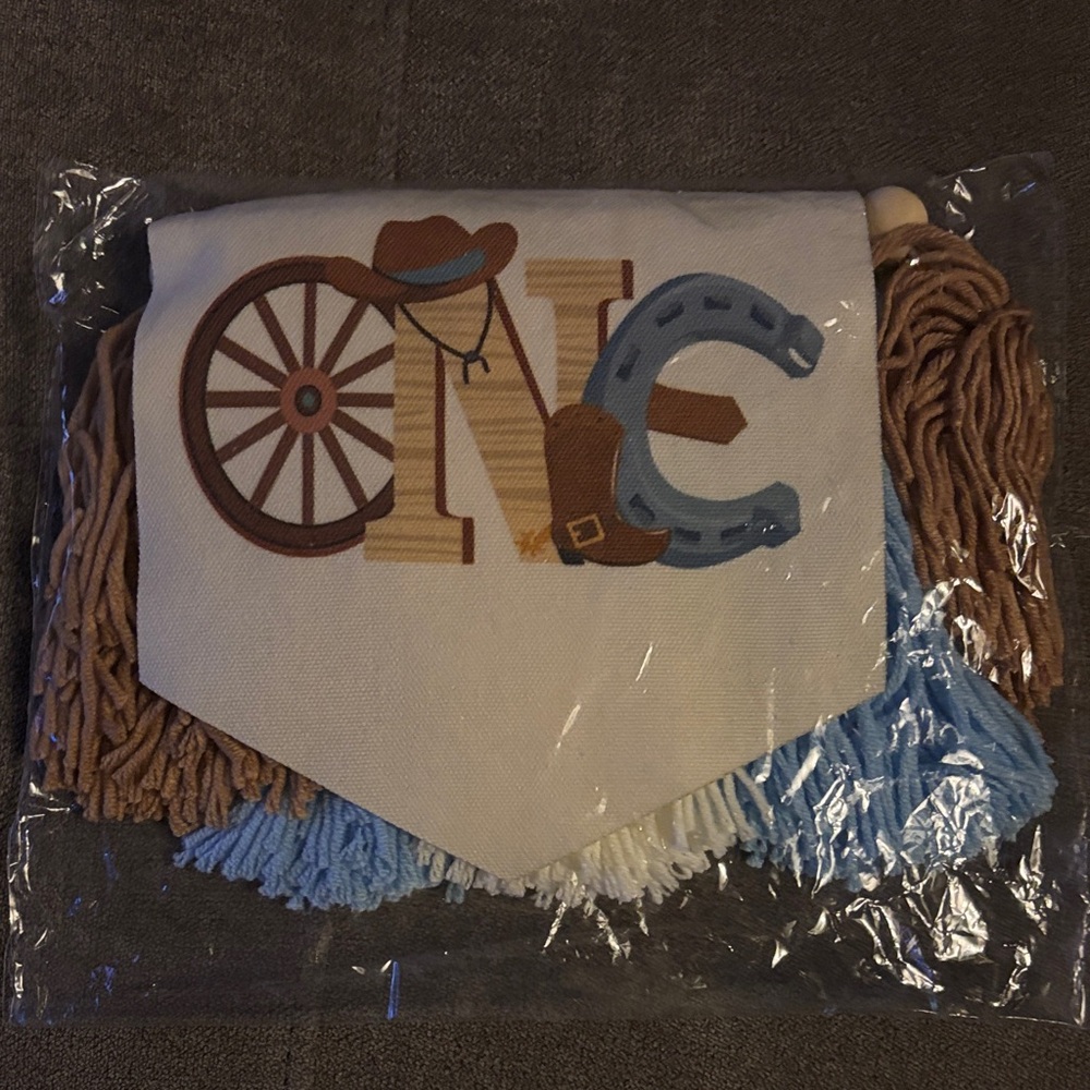 Cowboy Themed Banner with Tassels